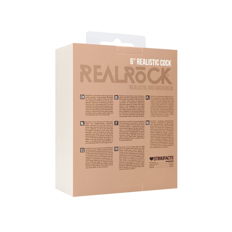 RealRock - Realistyczne dildo z jądrami 15 cm